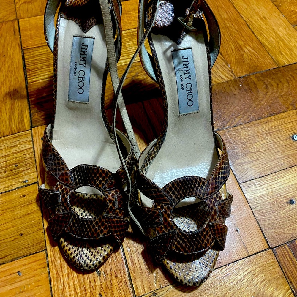 Jimmy choo snakeskin sandals